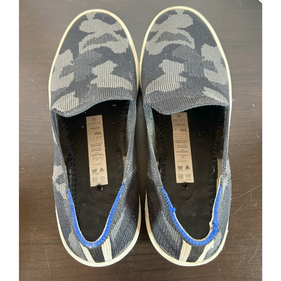 Rothy's Womens 6 The Slip On Gray Camo Sneakers Shoes-See Description - Picture 7 of 7